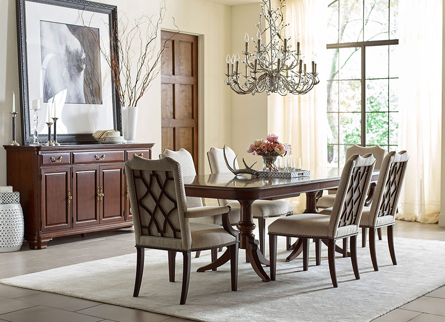 Hadleigh Double Pedestal Table by Kincaid Chattanooga Dining Room Furniture