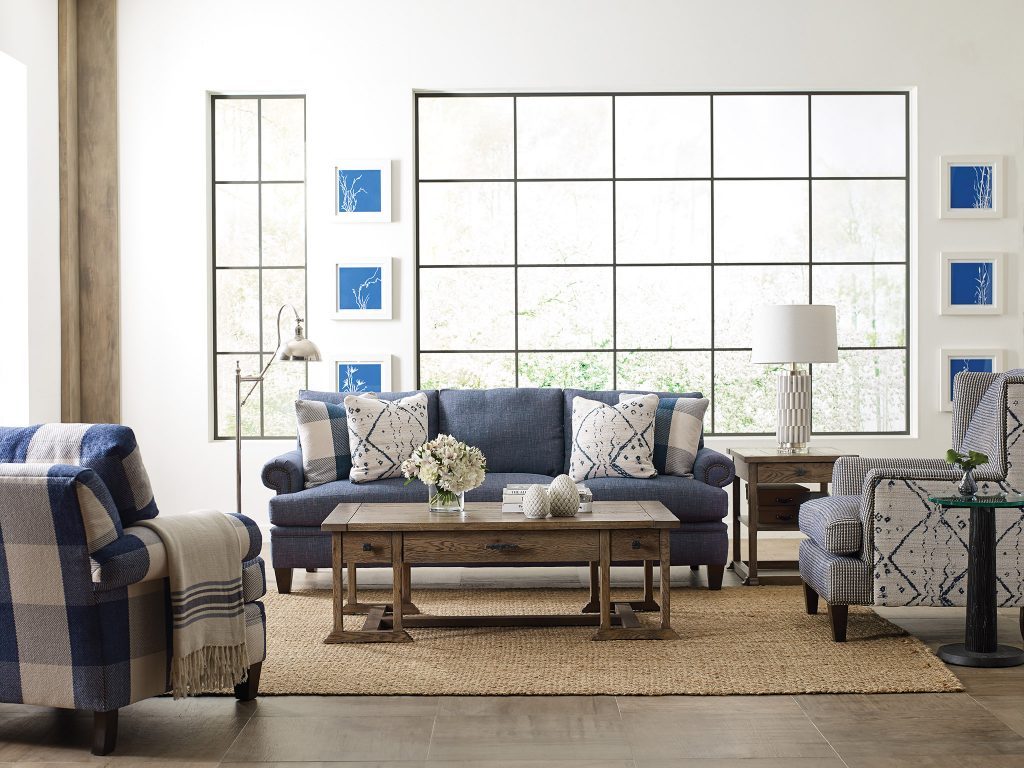 Living room sofa with best sale accent chair