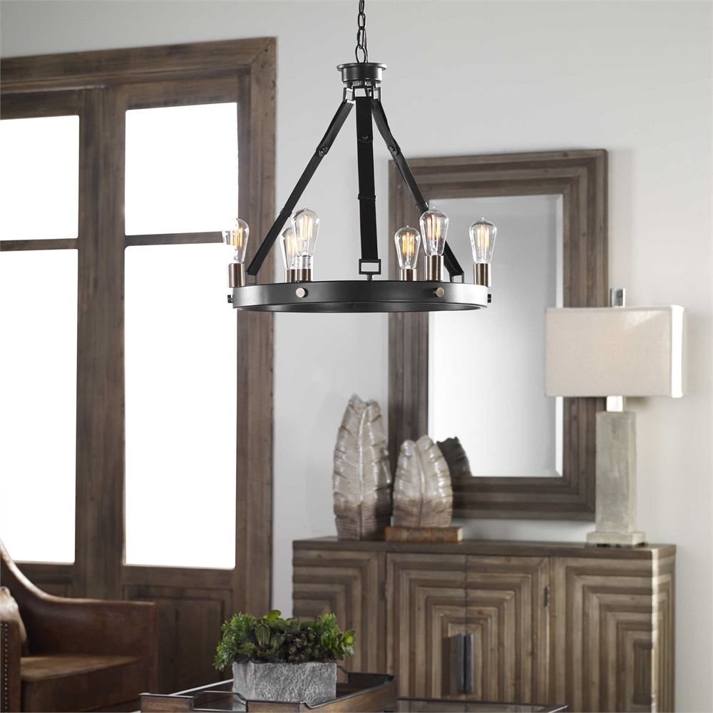 Find this leather lighting fixture at our Chattanooga furniture store