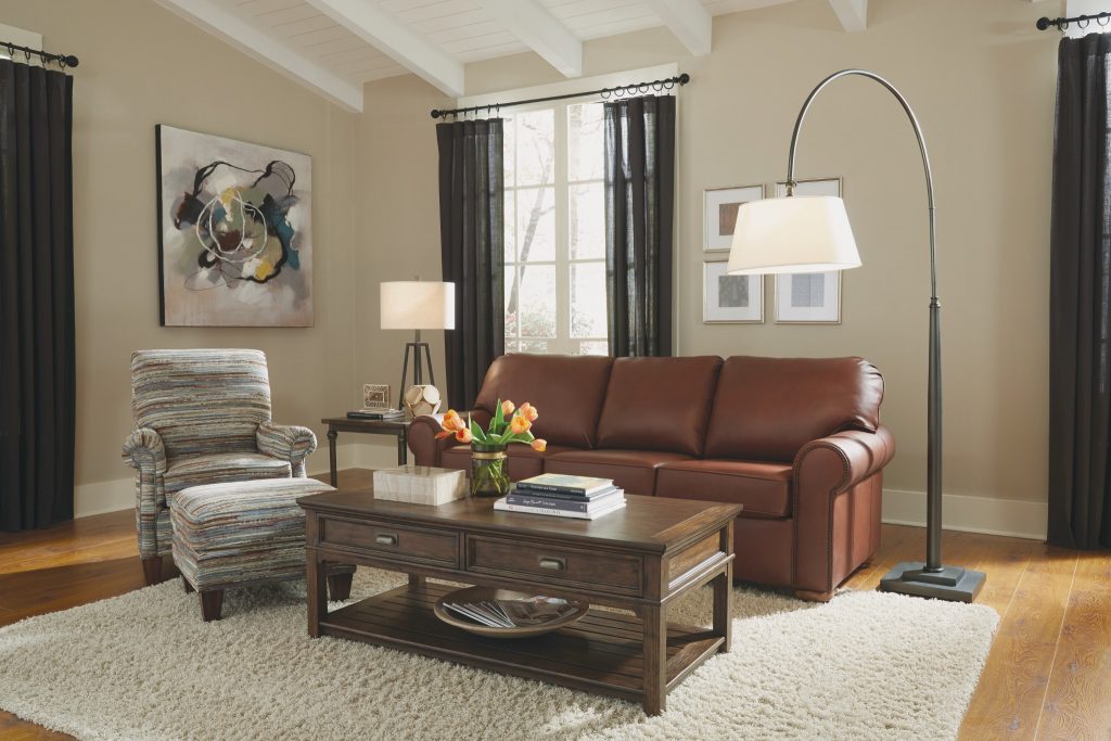 Chattanooga Leather Living Room Furniture Flexsteel
