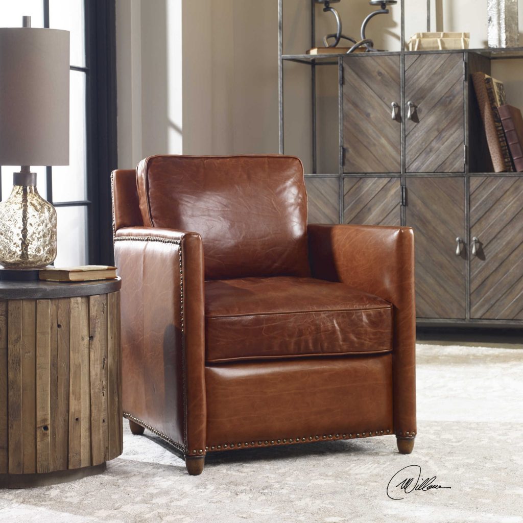 Chattanooga Leather Living Room Furniture Uttermost