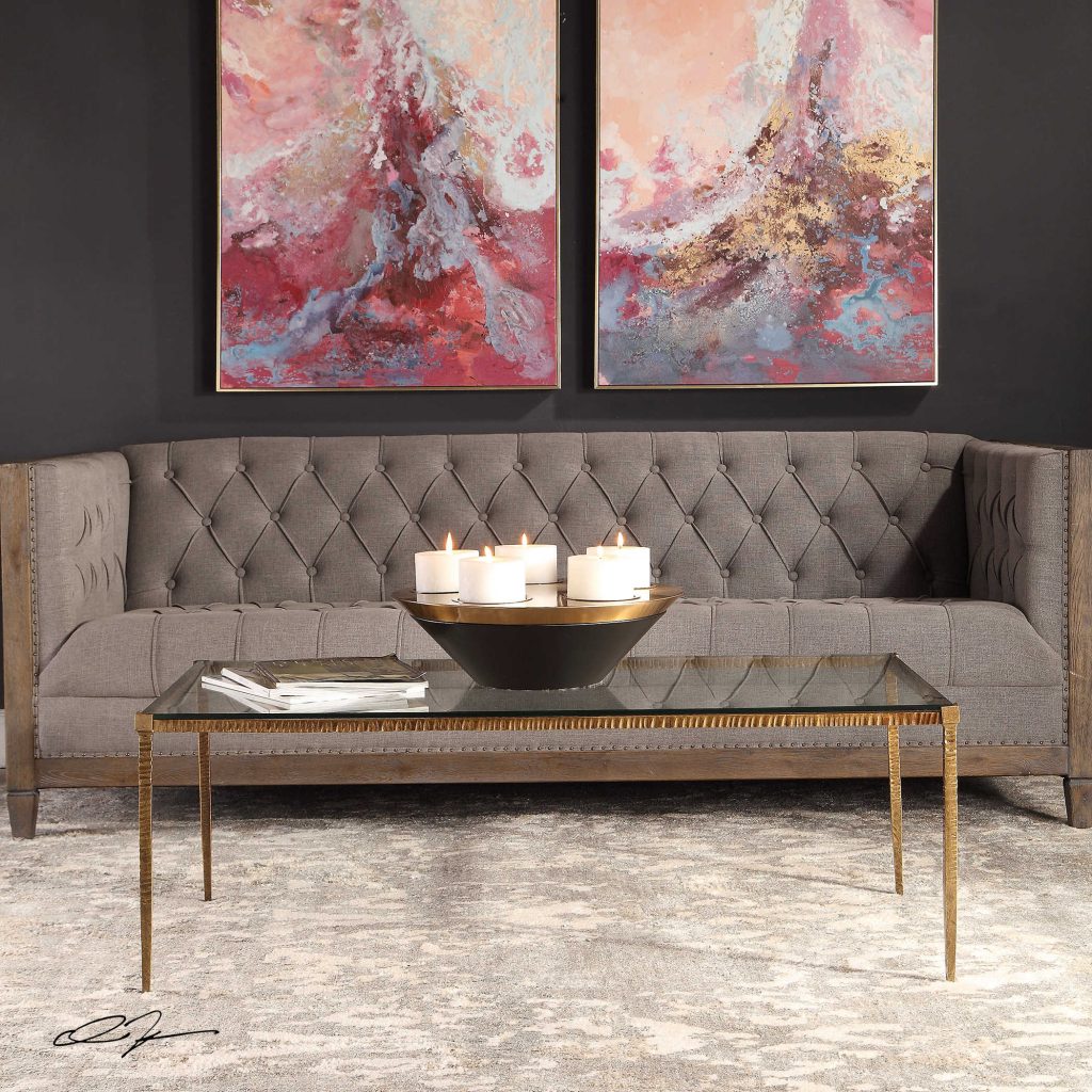 Upgrade your style with this incredible Uttermost glass coffee table from Chattanooga EF Brannon.