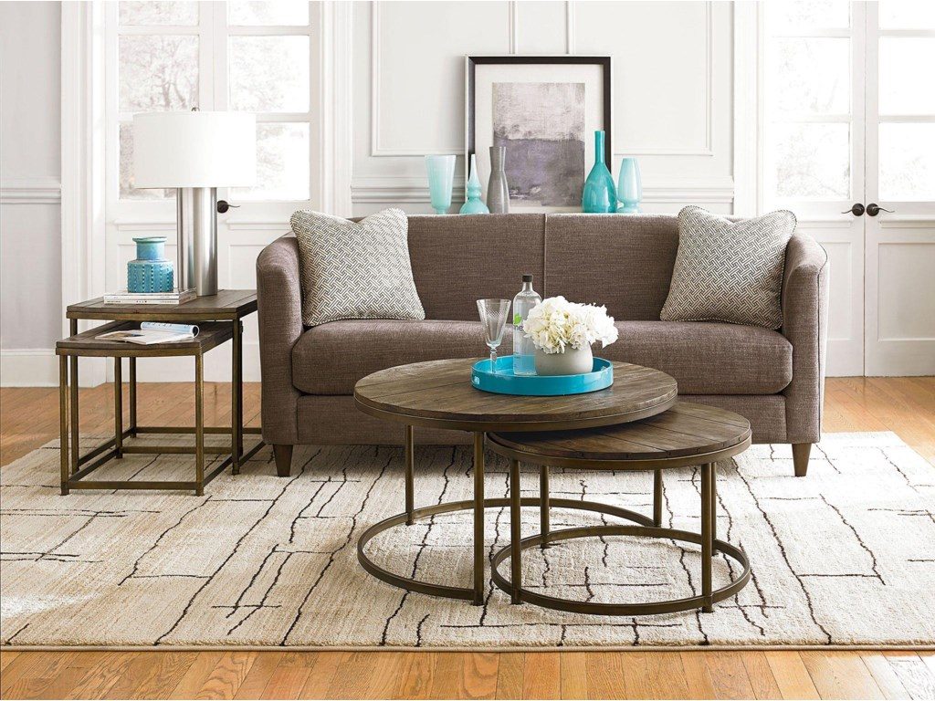 Add interest to your Chattanooga living room with this unique and functional set of nesting tables from Hammary.