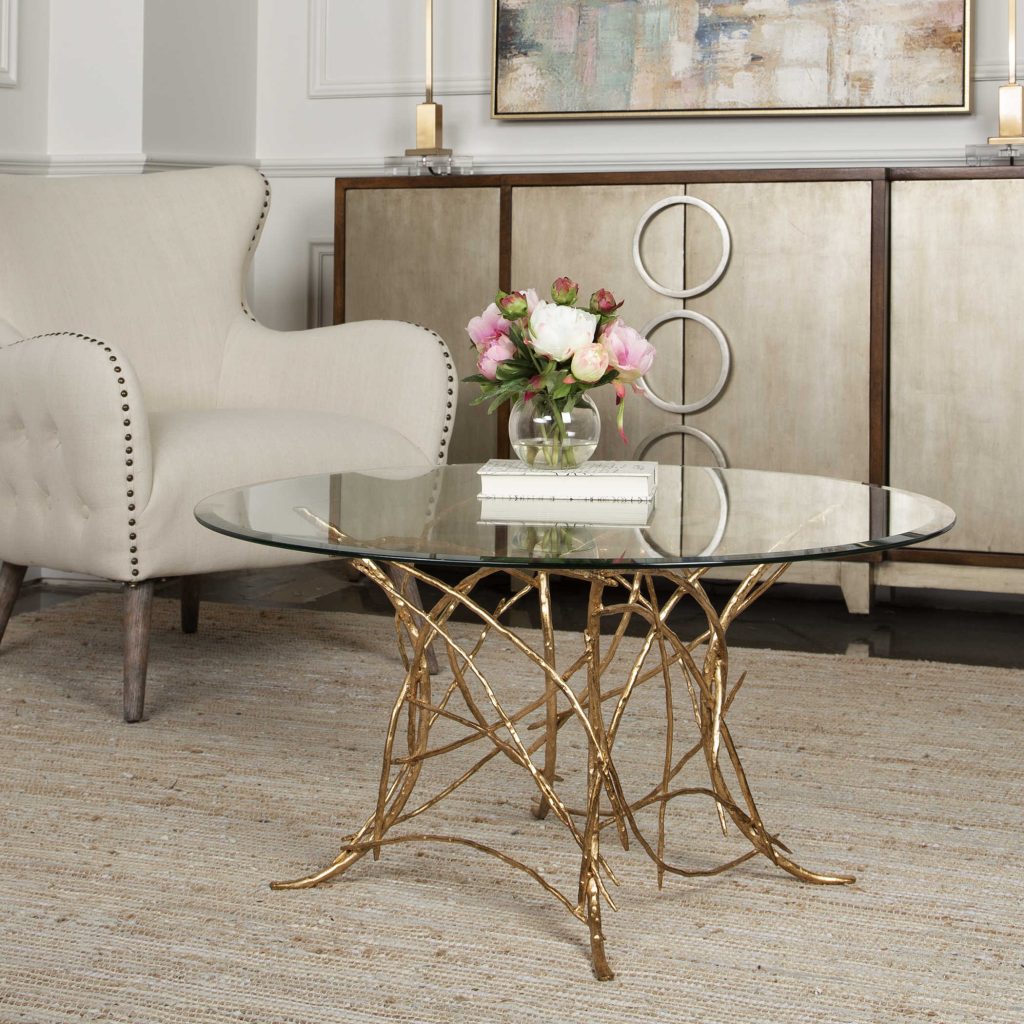 Make a statement with this beautiful and unique Uttermost coffee table for your Chattanooga living room.