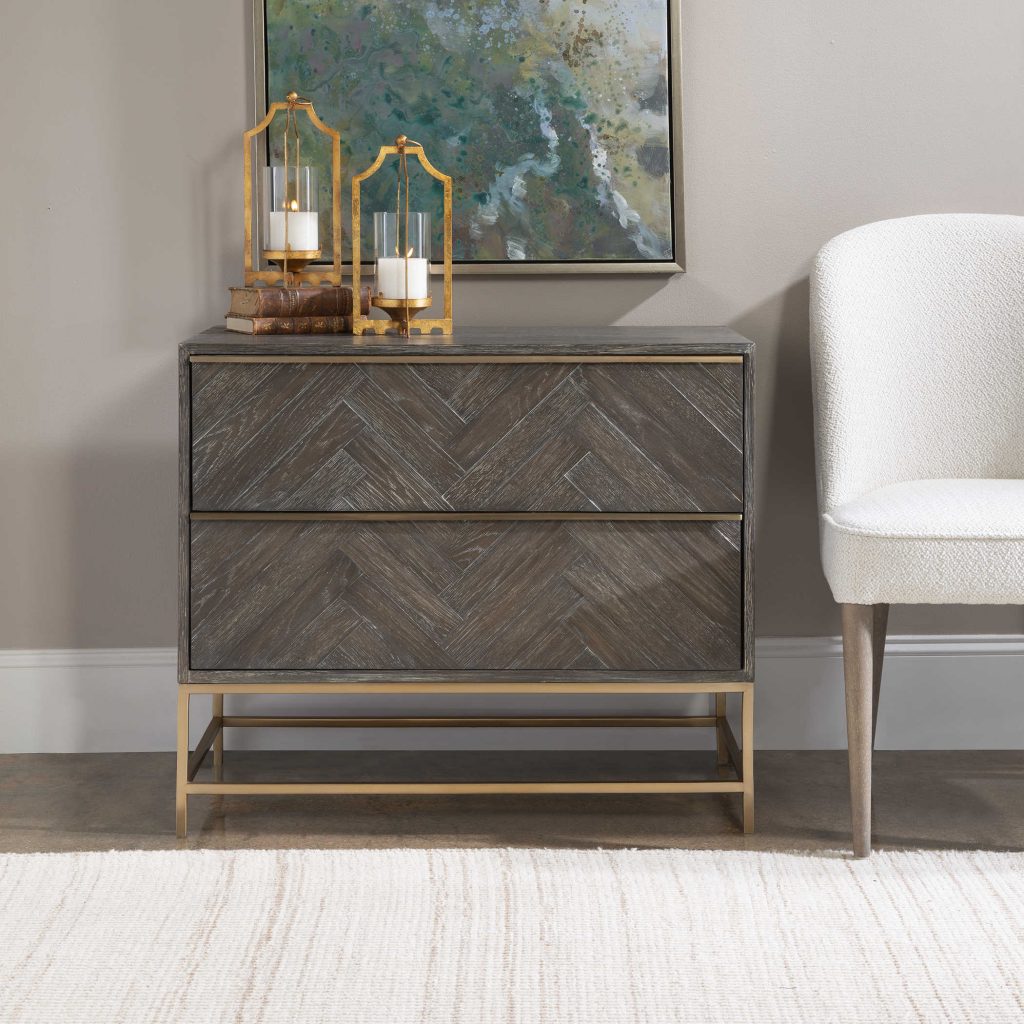 When you are going the DIY interior design route at your Chattanooga home, find pieces like this Uttermost accent table that speak to your personal style.