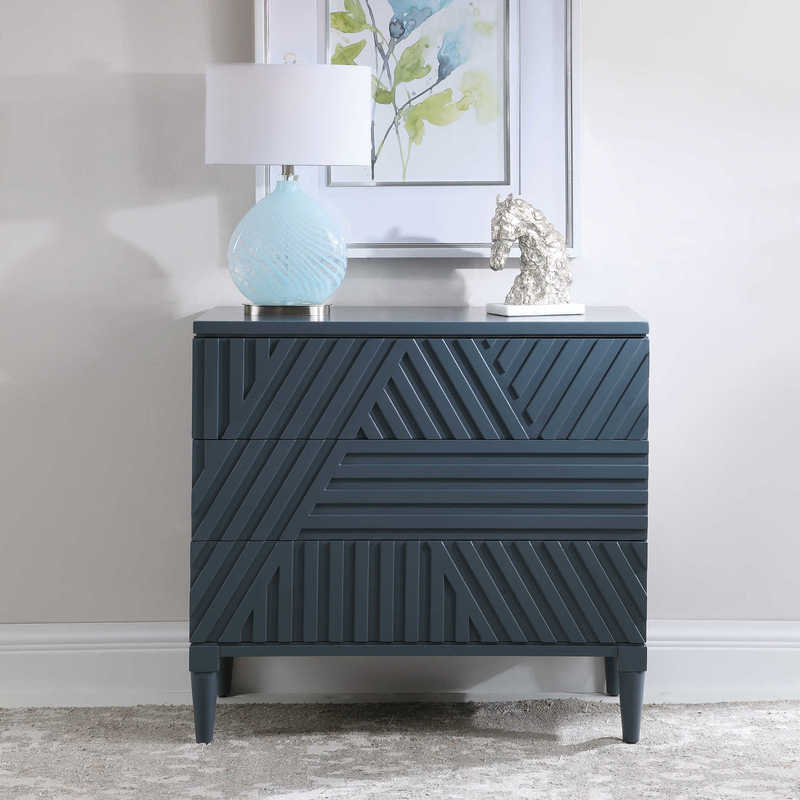 The Colby chest from Uttermost is a great choice when your Chattanooga bedroom needs a pop of color!