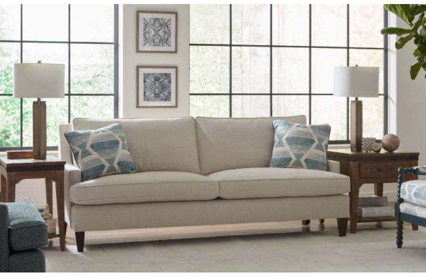 Modern in style and highly versatile, a two cushion sofa with angular lines is another classic silhouette perfect for your Chattanooga living room.