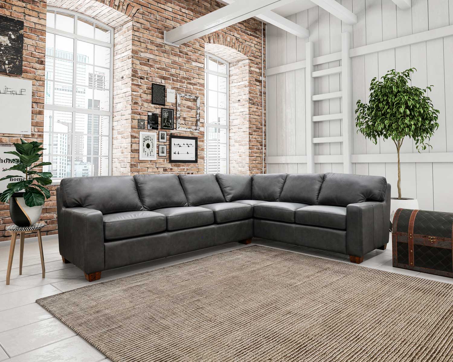 Albany Sectional by Omnia Leather