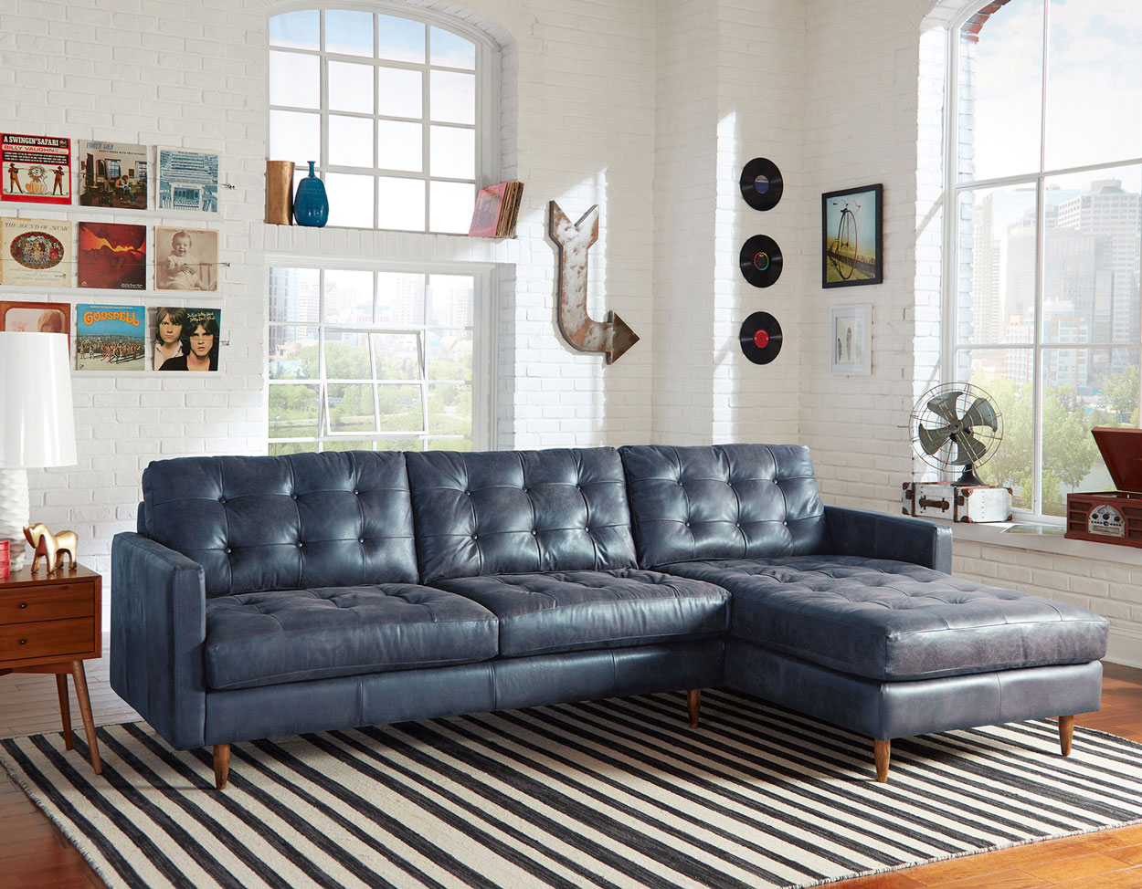 Essex Sectional by Omnia Leather