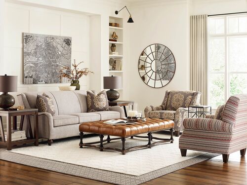 cloth kincaid sofas and accent chairs in a living room