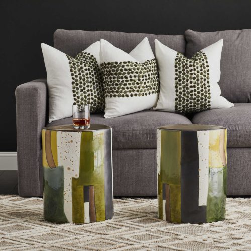 green decor accent tables from Uttermost