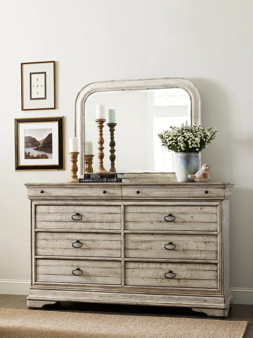 styling tips with decor from kincaid featuring dresser and mirror with pictures