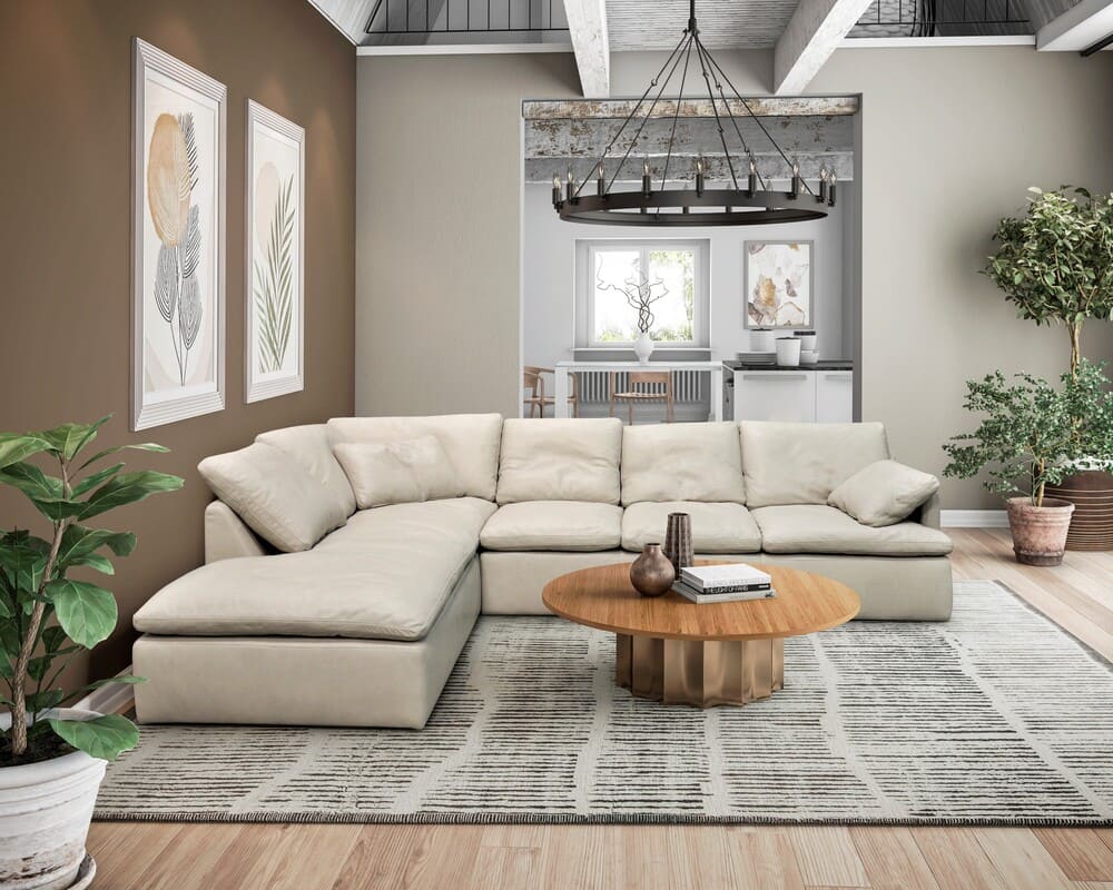 Omnia deals leather sectional