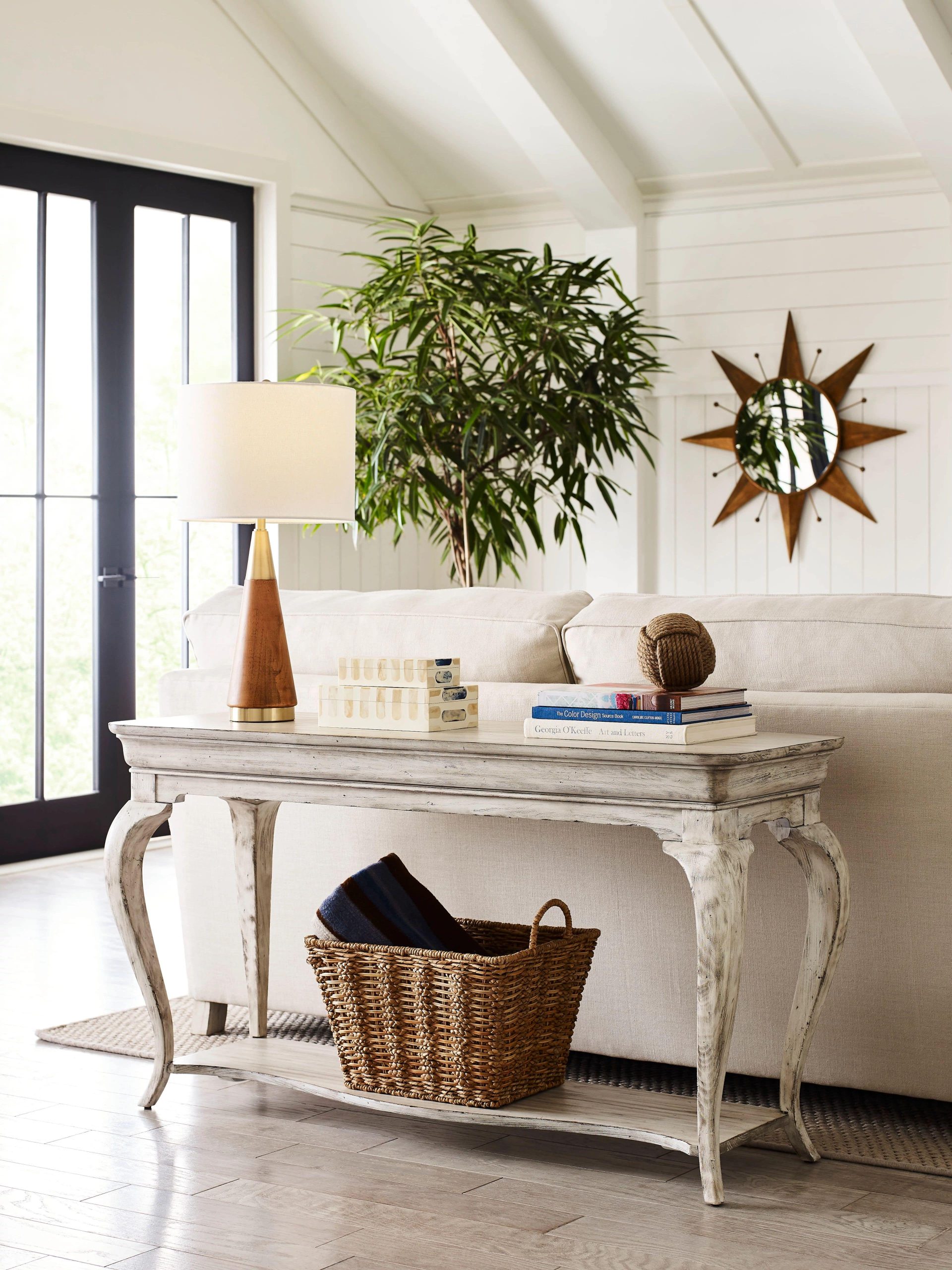 Cottage style furniture console from EF Brannon.