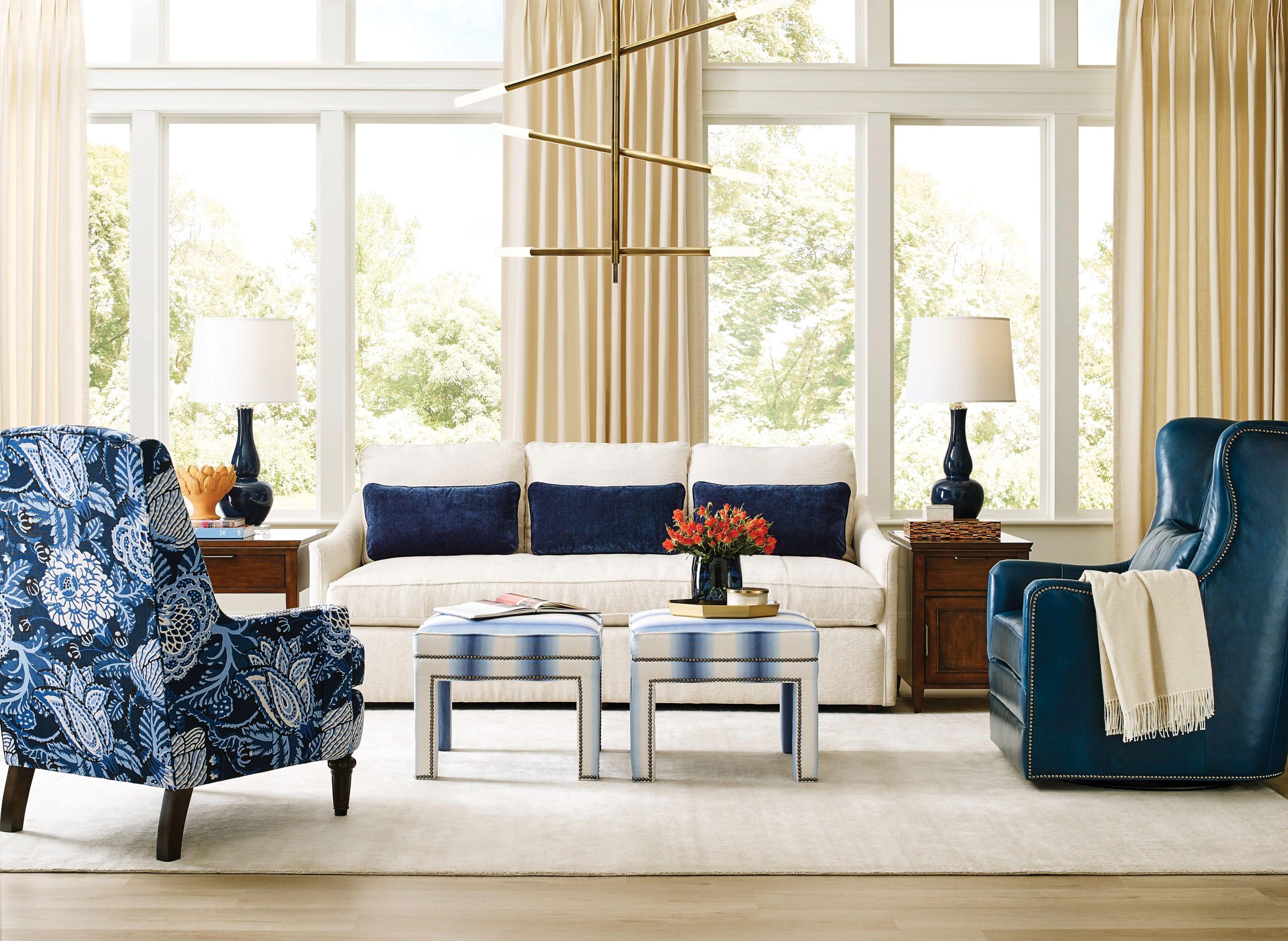 Unique ottomans from EF Brannon are essential for every home.