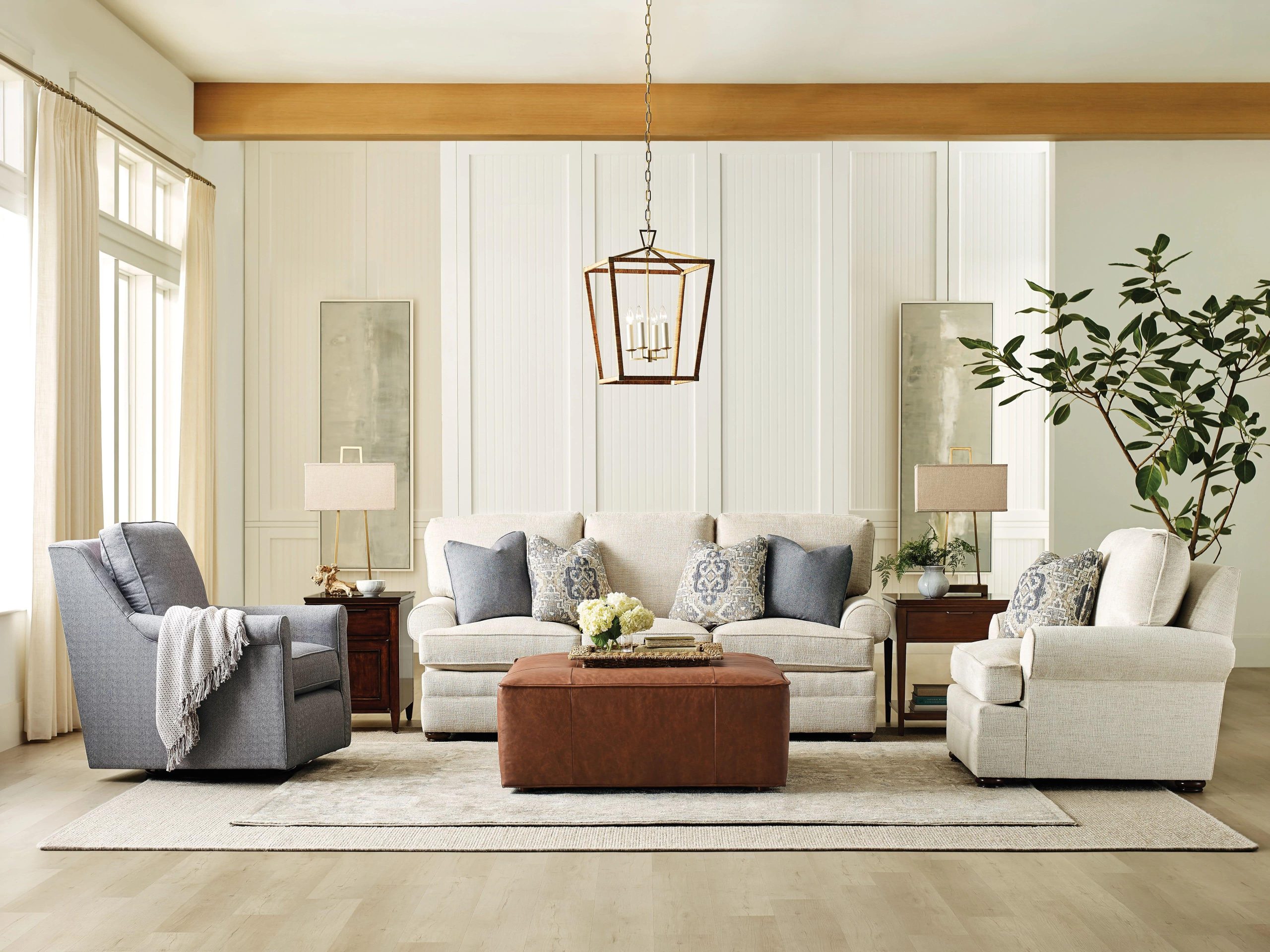 Unique ottomans from EF Brannon are essential for every home.