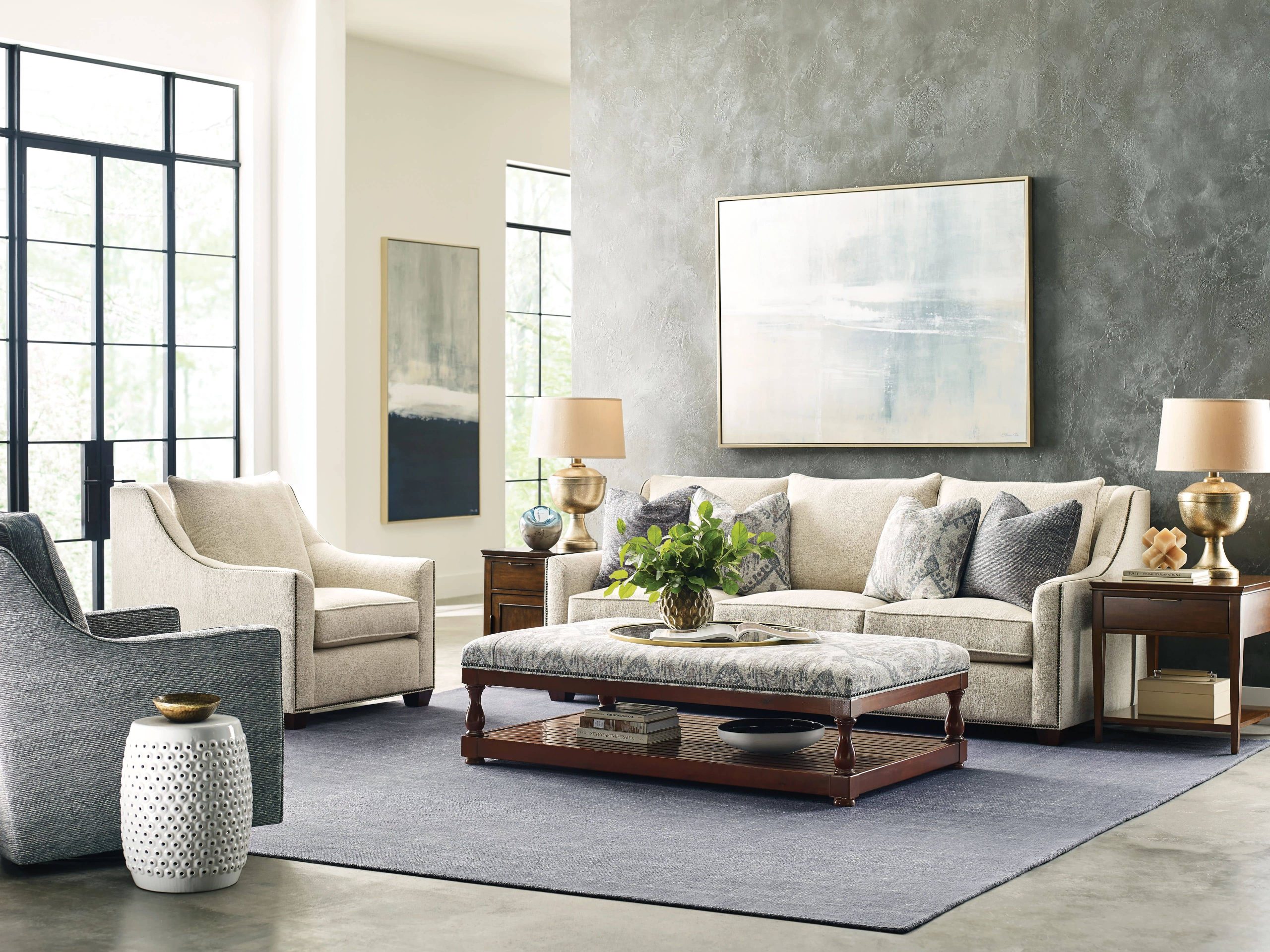 Unique ottomans from EF Brannon are essential for every home.