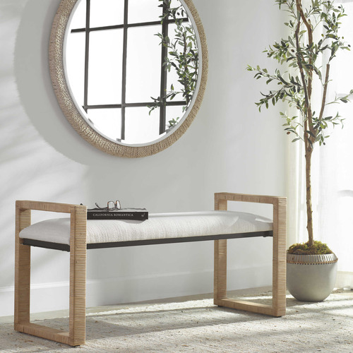 A bench from Uttermost for spring home decor.