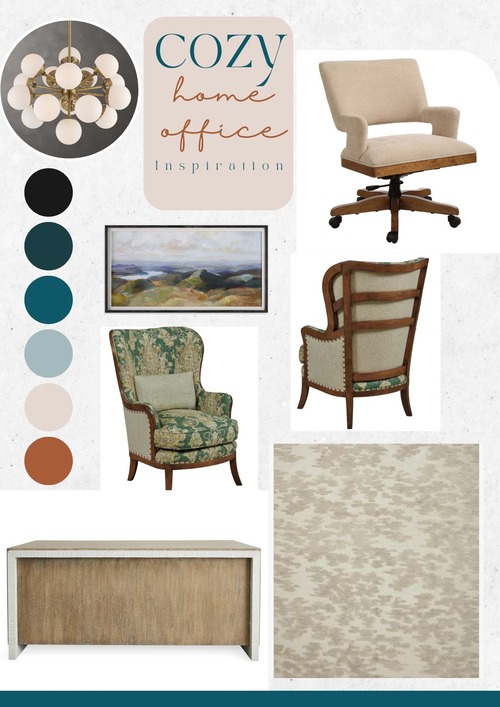 A selection of cozy home office furniture from EF Brannon.