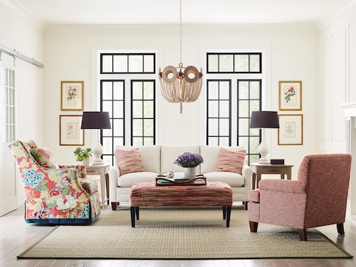 image of living room with summer inspired style