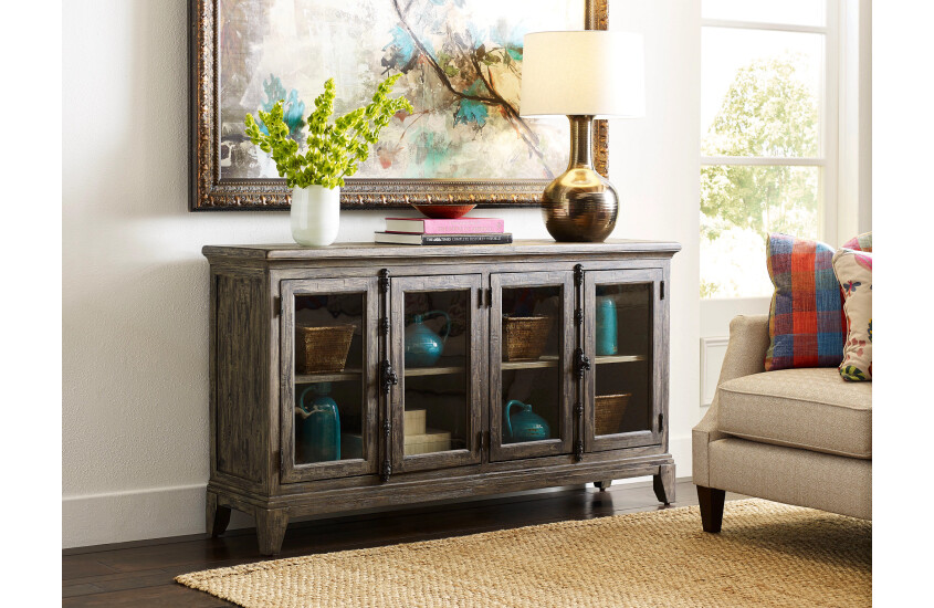 An accent chest with old world charm to help you have an organized dining space